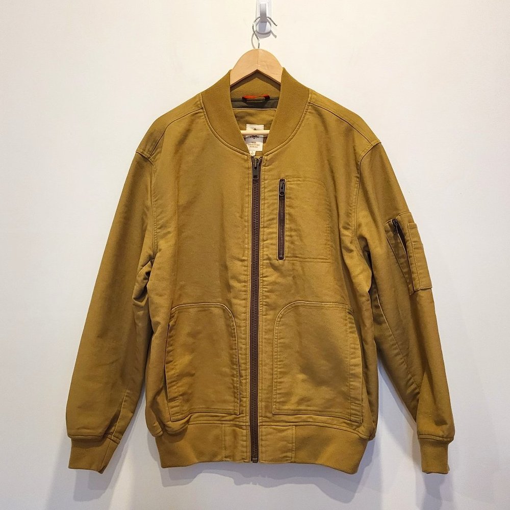 The Territory Ahead Men's Tan Khaki Groom Lake Bomber Jacket, Size Large, NWOT
